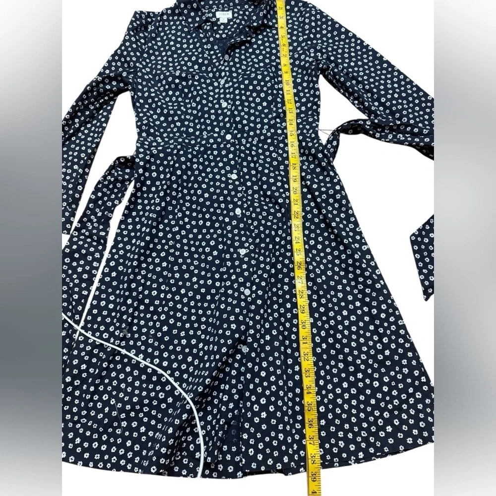 J.crew. Shirt dress with tie waist in organic cotton poplin.